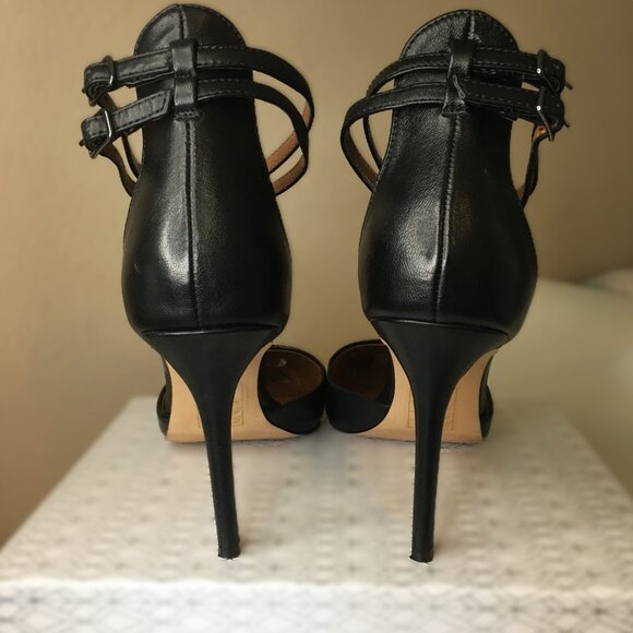 ＨＡＬＳＴＯＮ "London" Napa Leather Double Ankle Strap D'Orsay - Size 8.5 - Picture 7 of 13